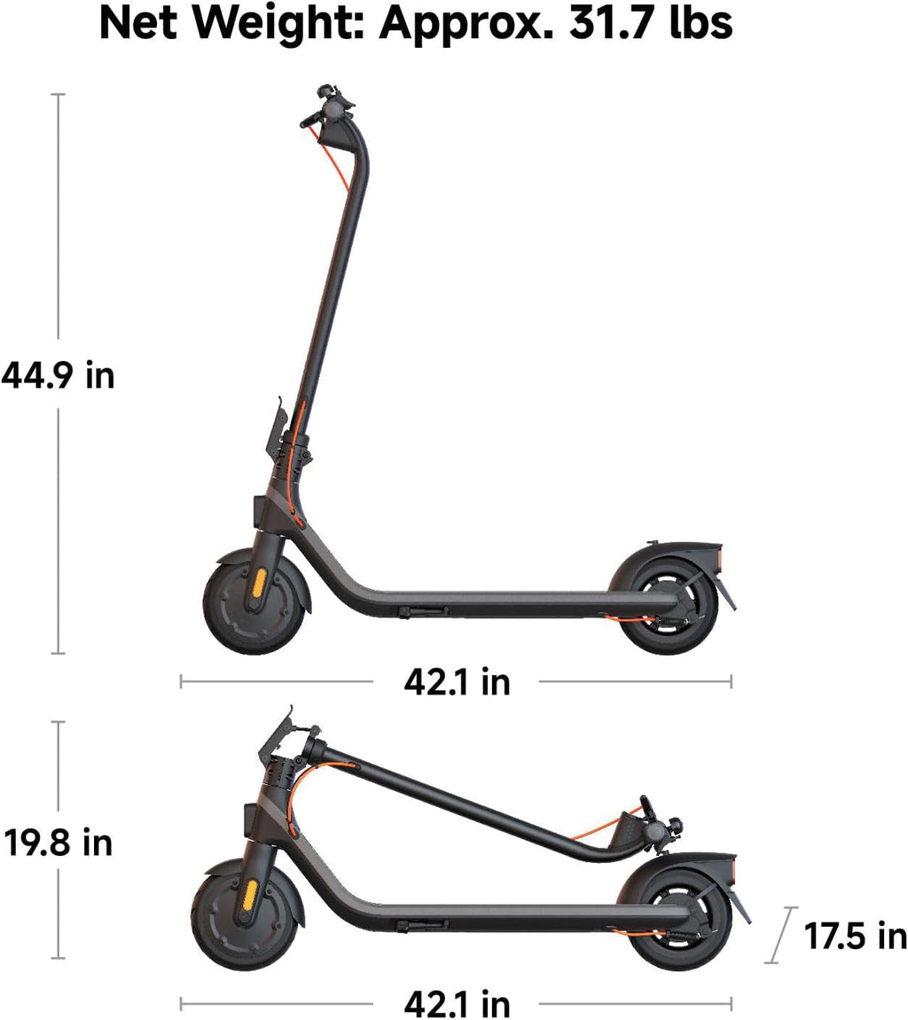 Ninebot ES1L Kick Scooter — 15.5MPH, Cruise Control, Front Suspension