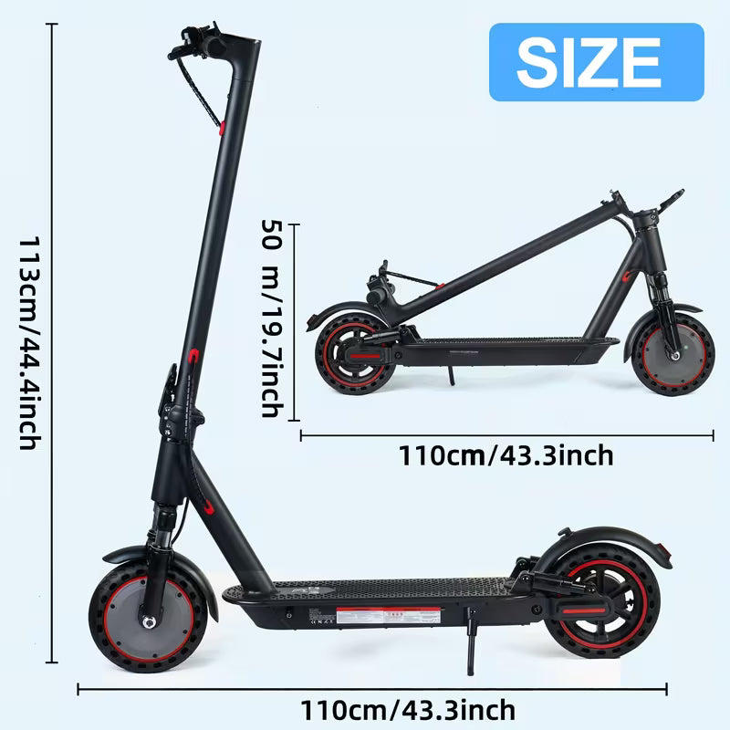8.5" Folding Electric Scooter — 300W, 22mi Range, 19MPH