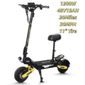 EOEOTWO 1200W Off Road Electric Scooter For Adults Foldable 30MPH
