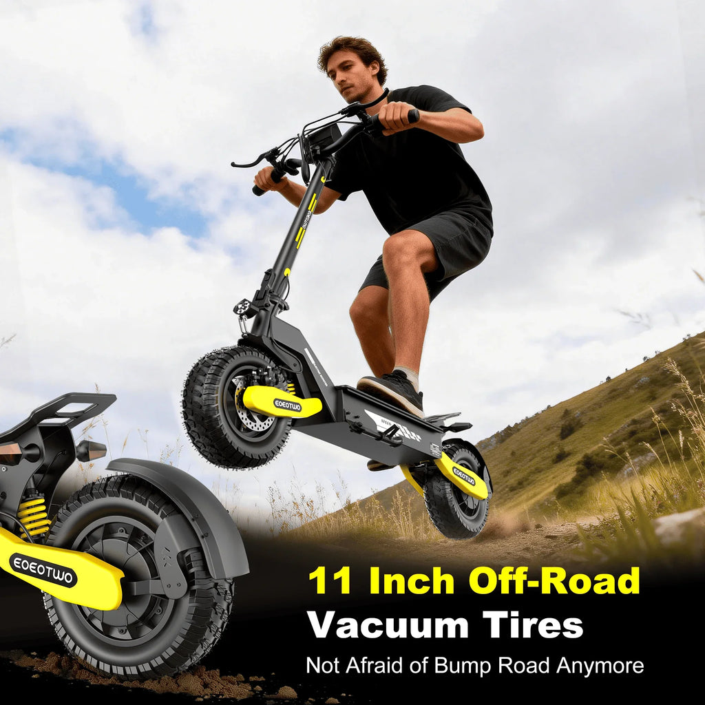 EOEOTWO 1200W Off Road Electric Scooter For Adults Foldable 30MPH