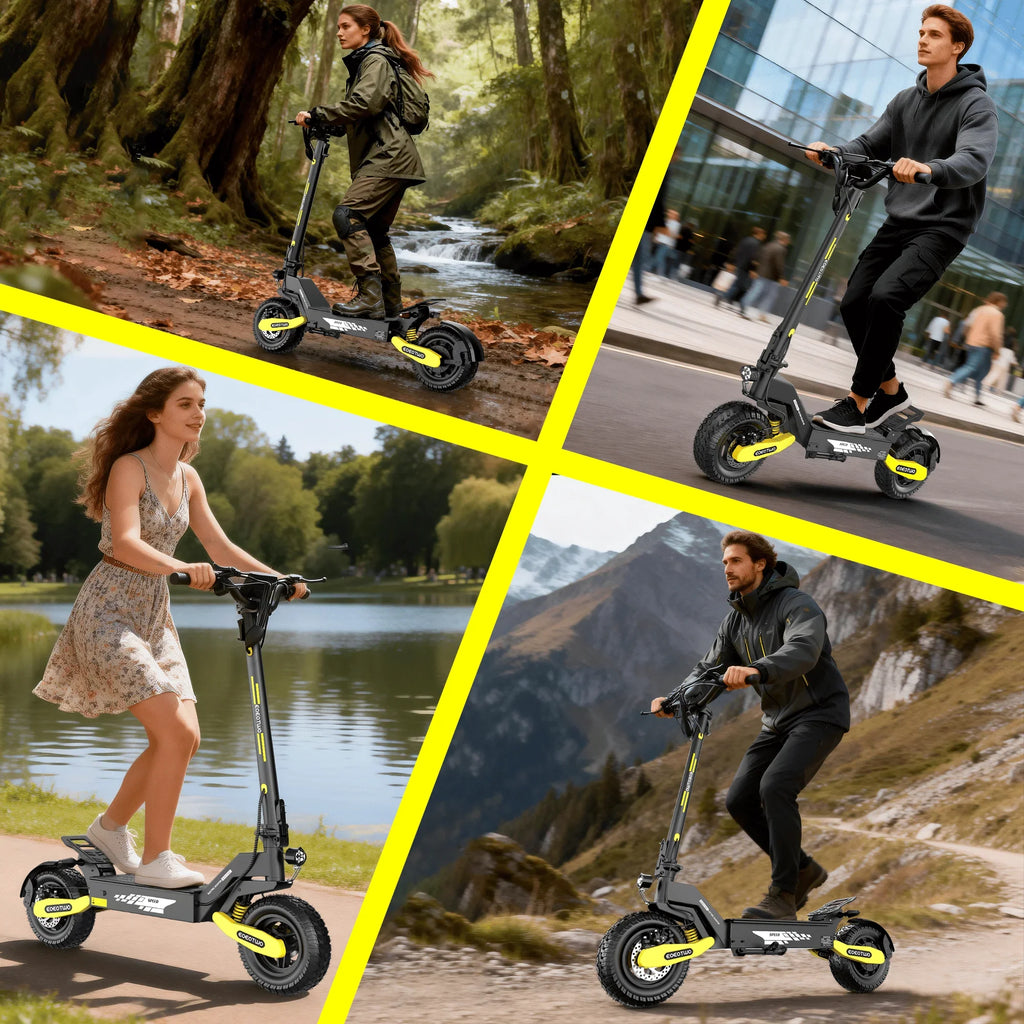 EOEOTWO 1200W Off Road Electric Scooter For Adults Foldable 30MPH